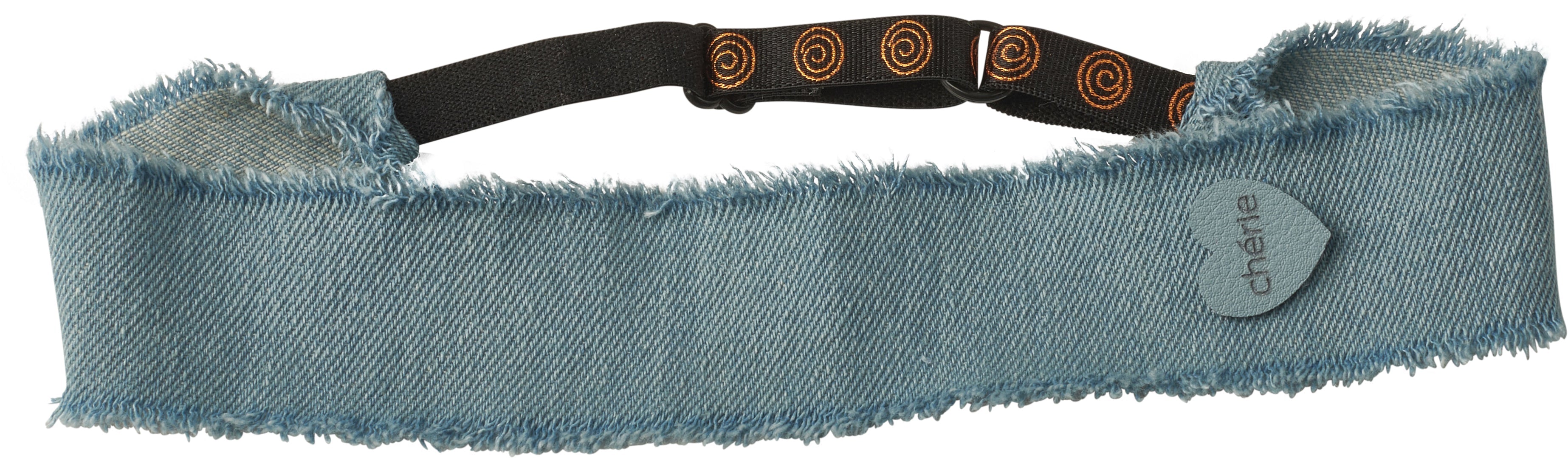 sweatband denim fringe heart soft adjustable