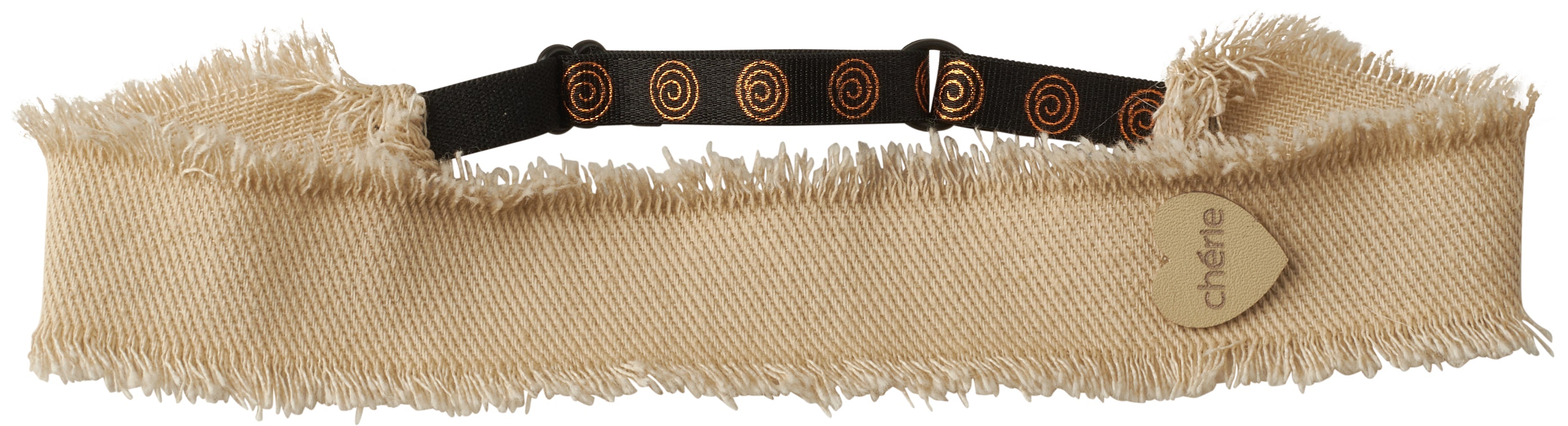 sweatband denim fringe heart soft adjustable