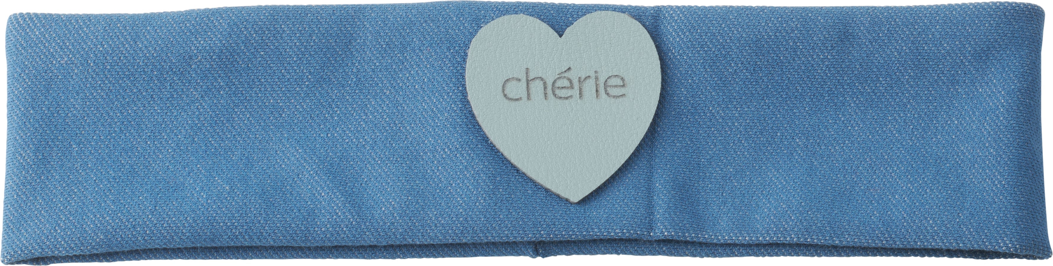 sweatband denim fringe heart stretch