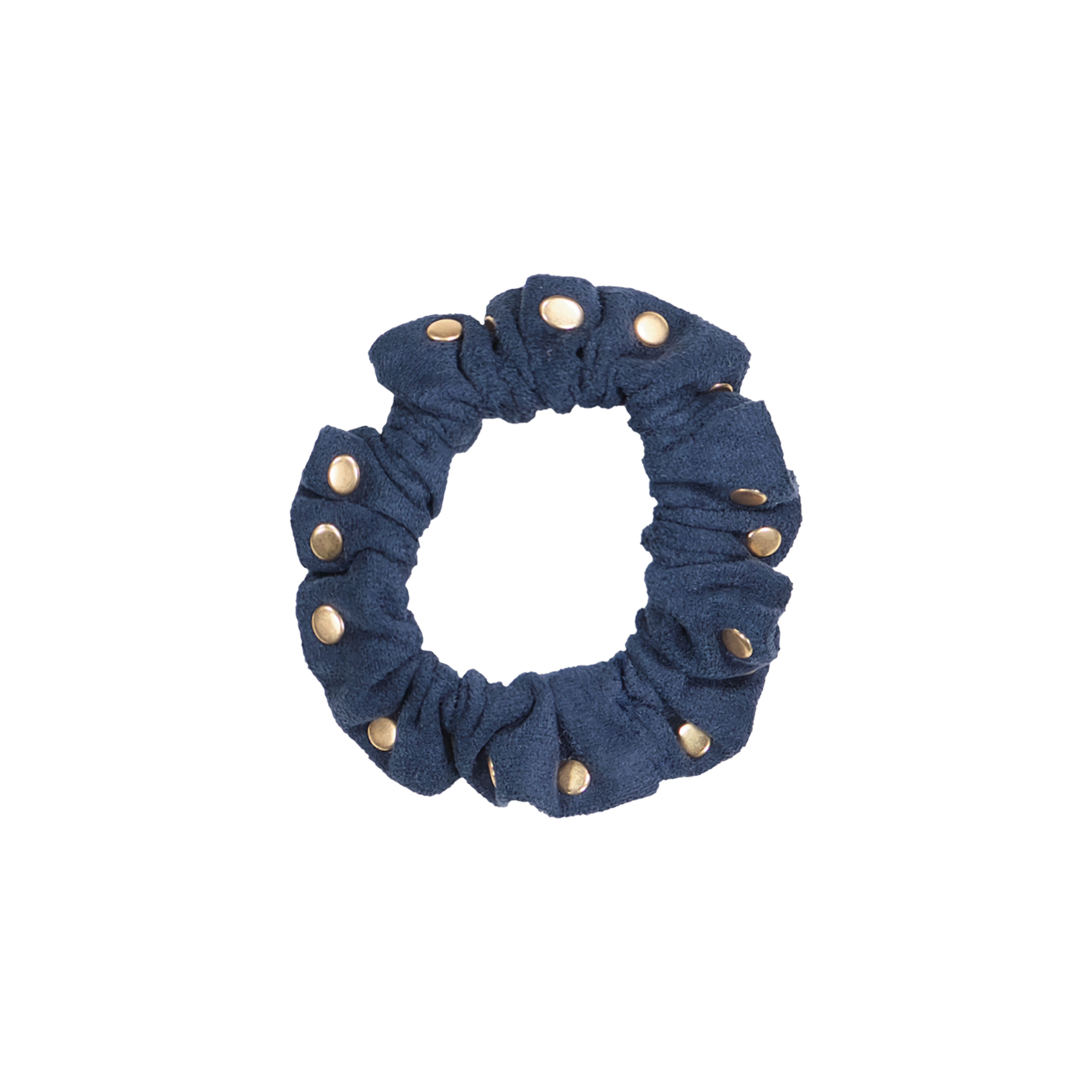 pony scrunchie suede nailheads narrow