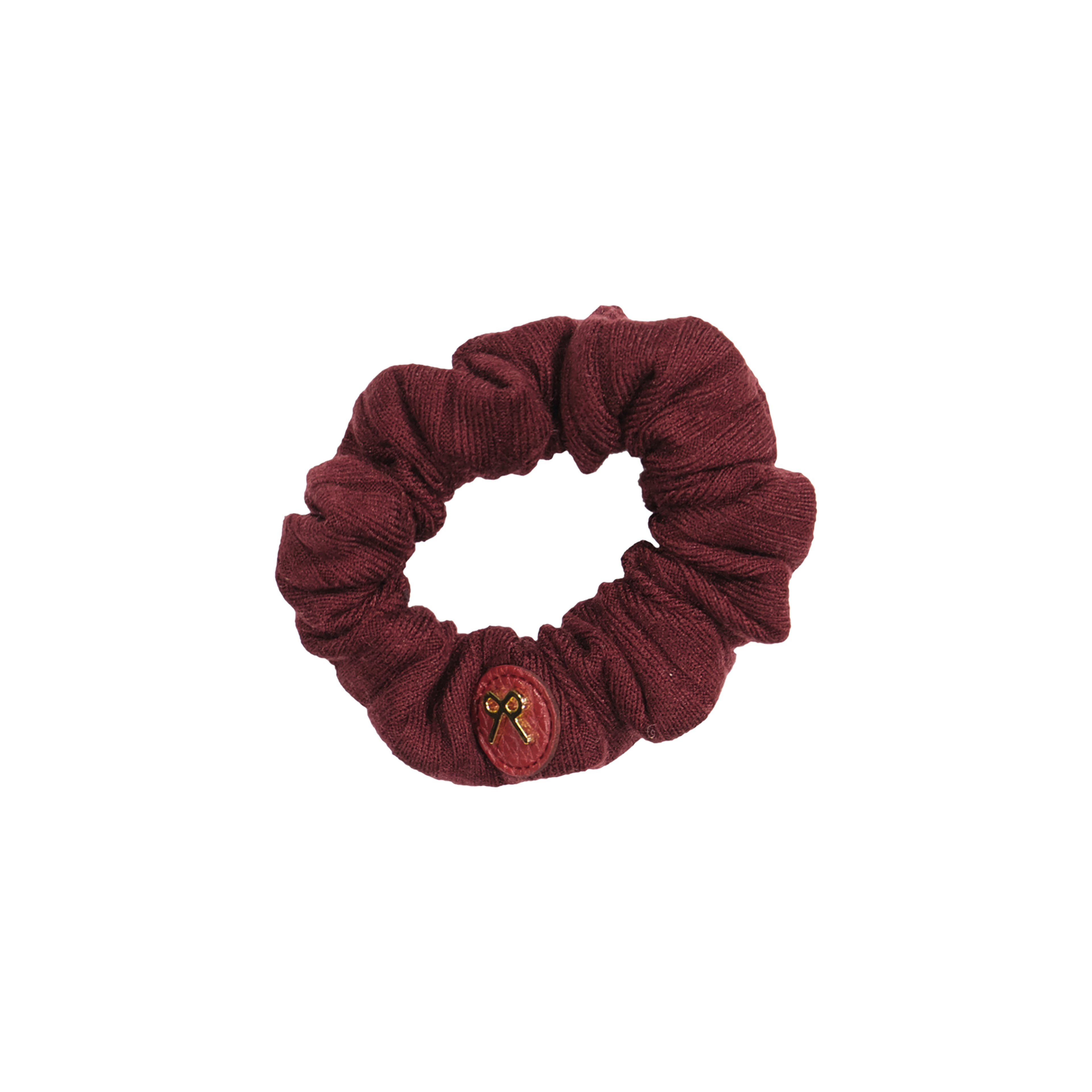 pony scrunchie gold applique bow narrow