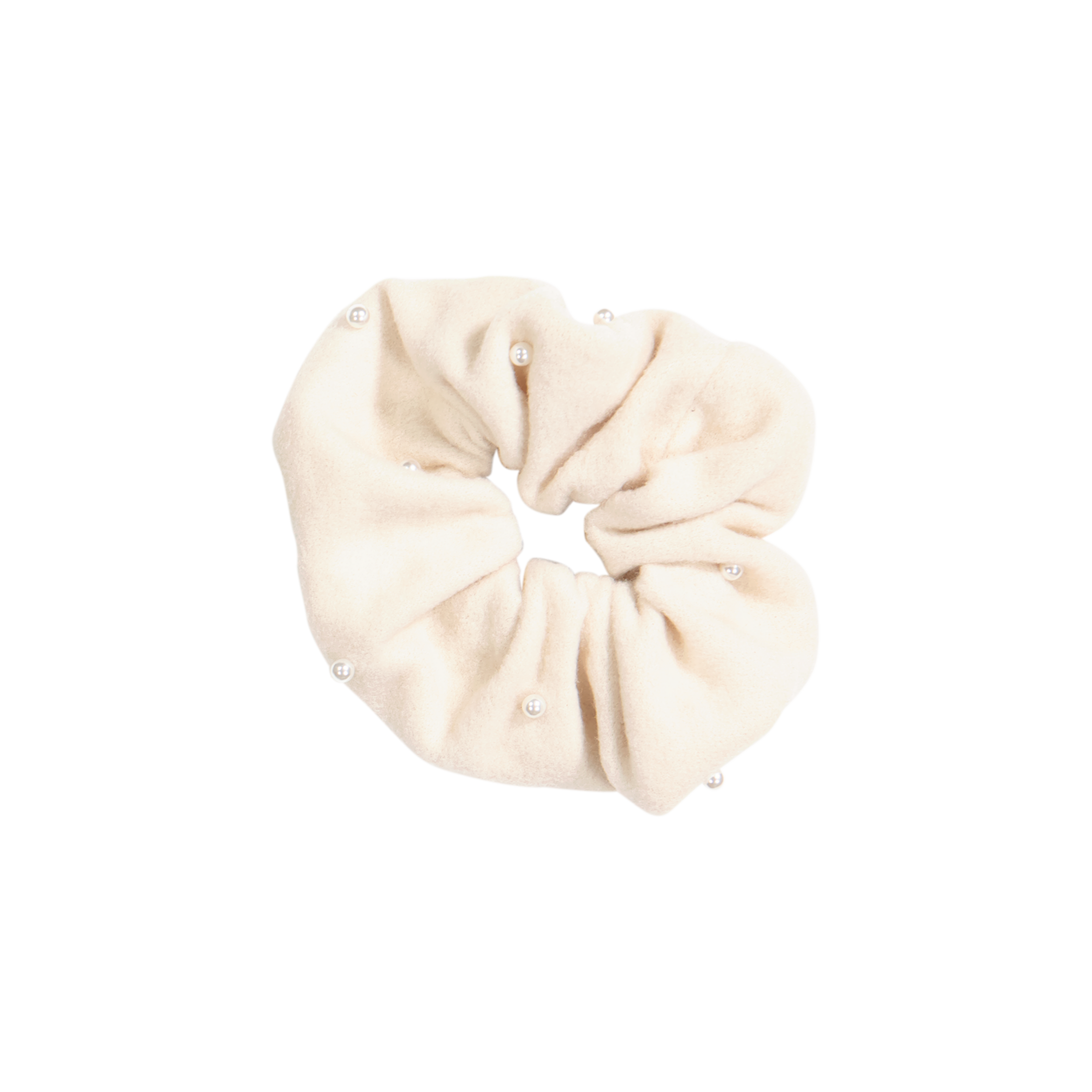 pony scrunchie scattered pearls