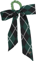 pony scrunchie argyle silk scarf bow