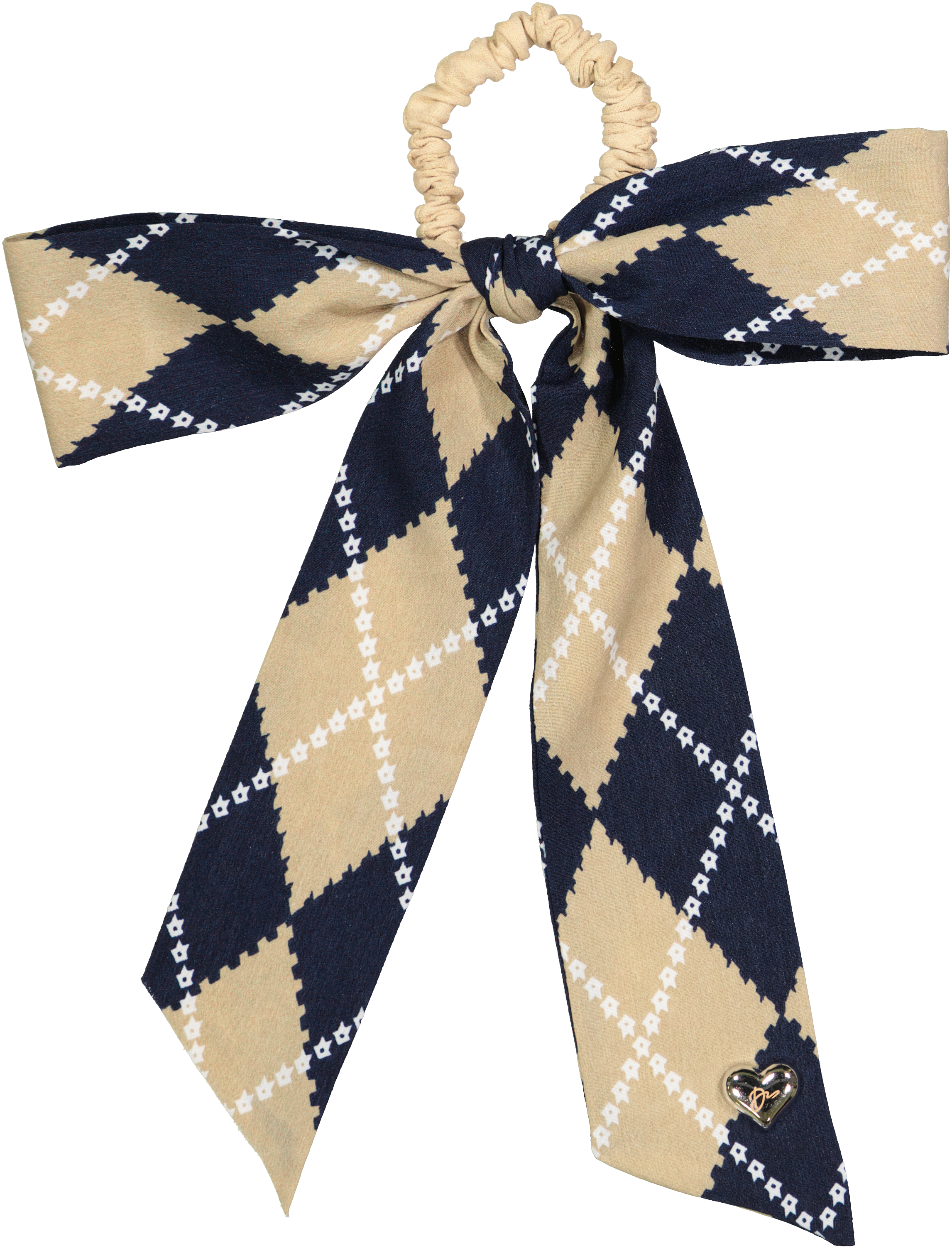 pony scrunchie argyle silk scarf bow