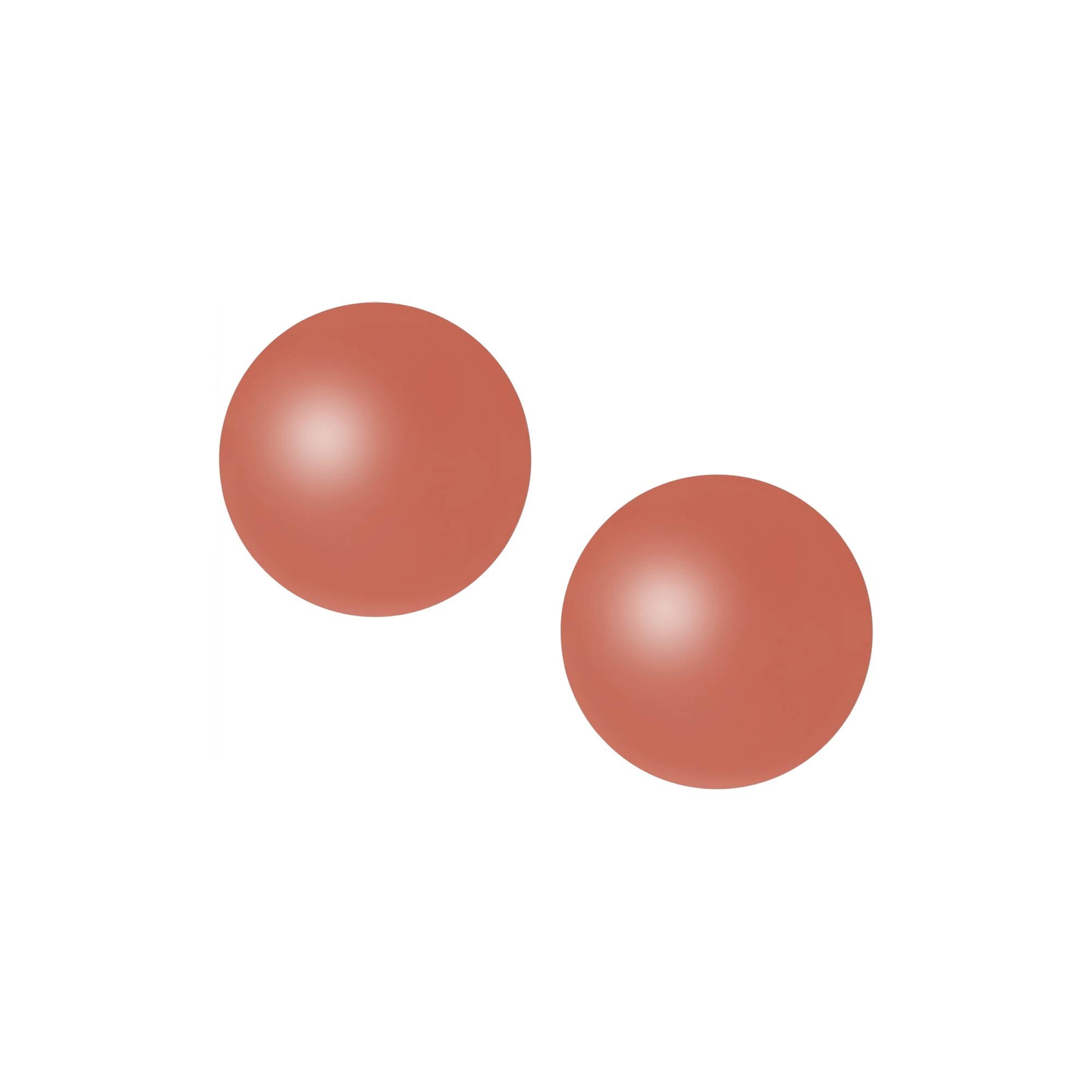 earring stud flat pearl