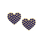 earring stud pave baby heart