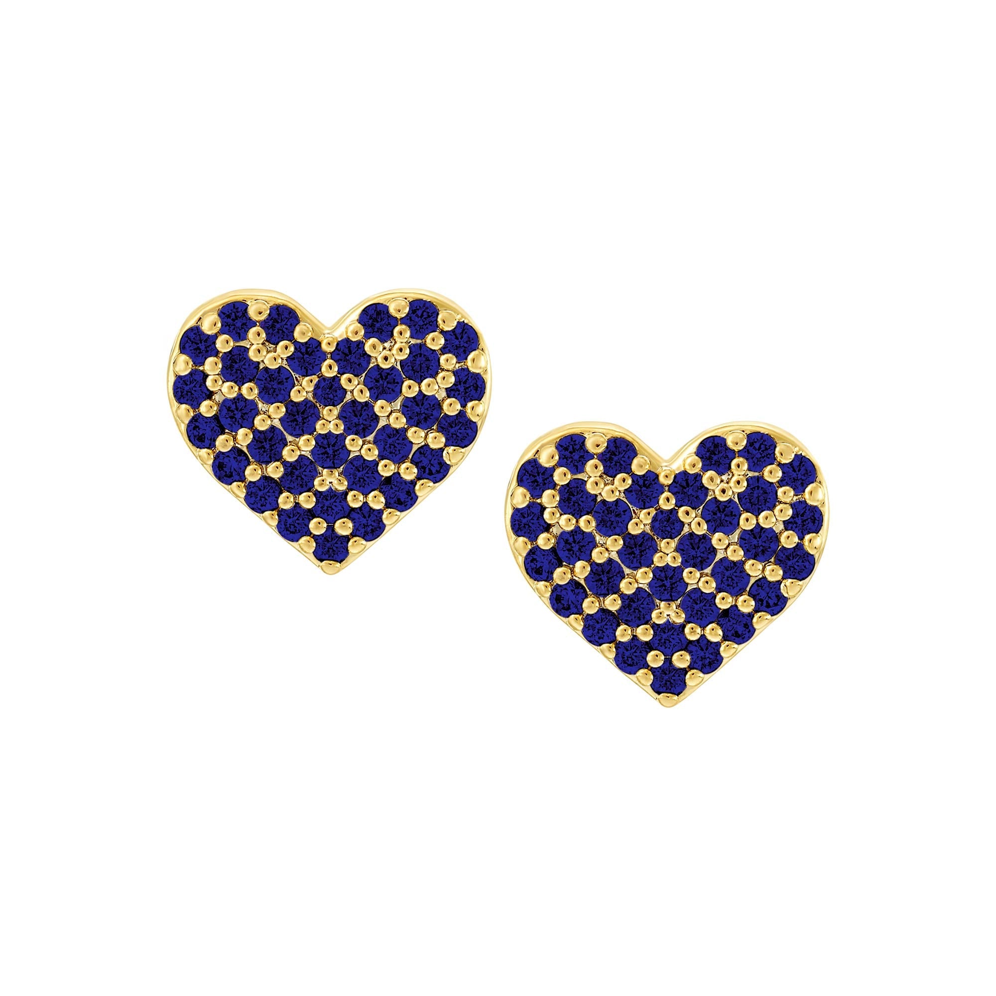 earring stud pave baby heart