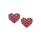 earring stud pave baby heart
