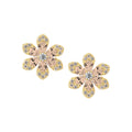 earring stud honeycomb heart