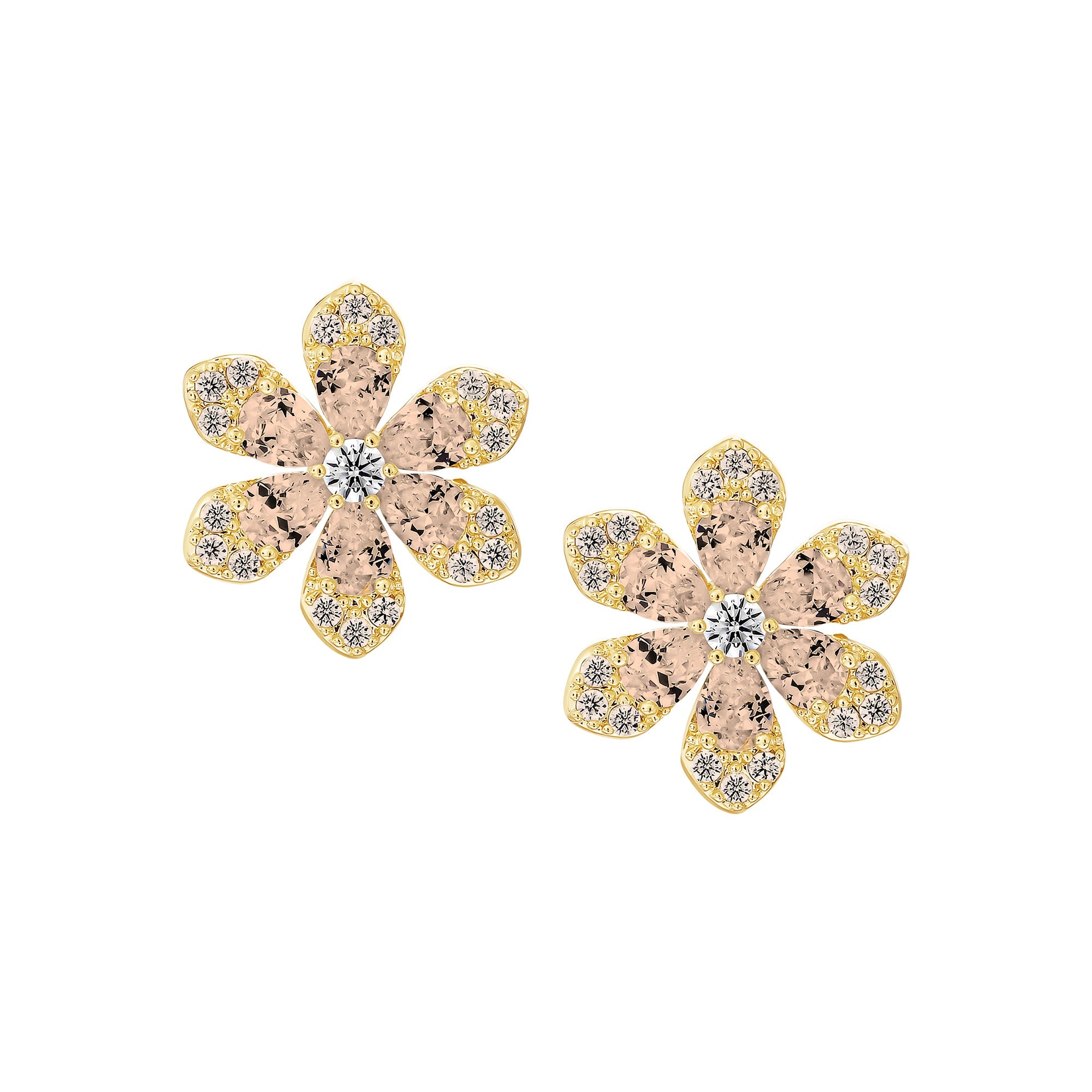 earring stud honeycomb heart