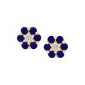 earring stud seven stone diamond