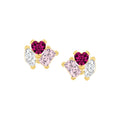 earing stud baguette stones spinner