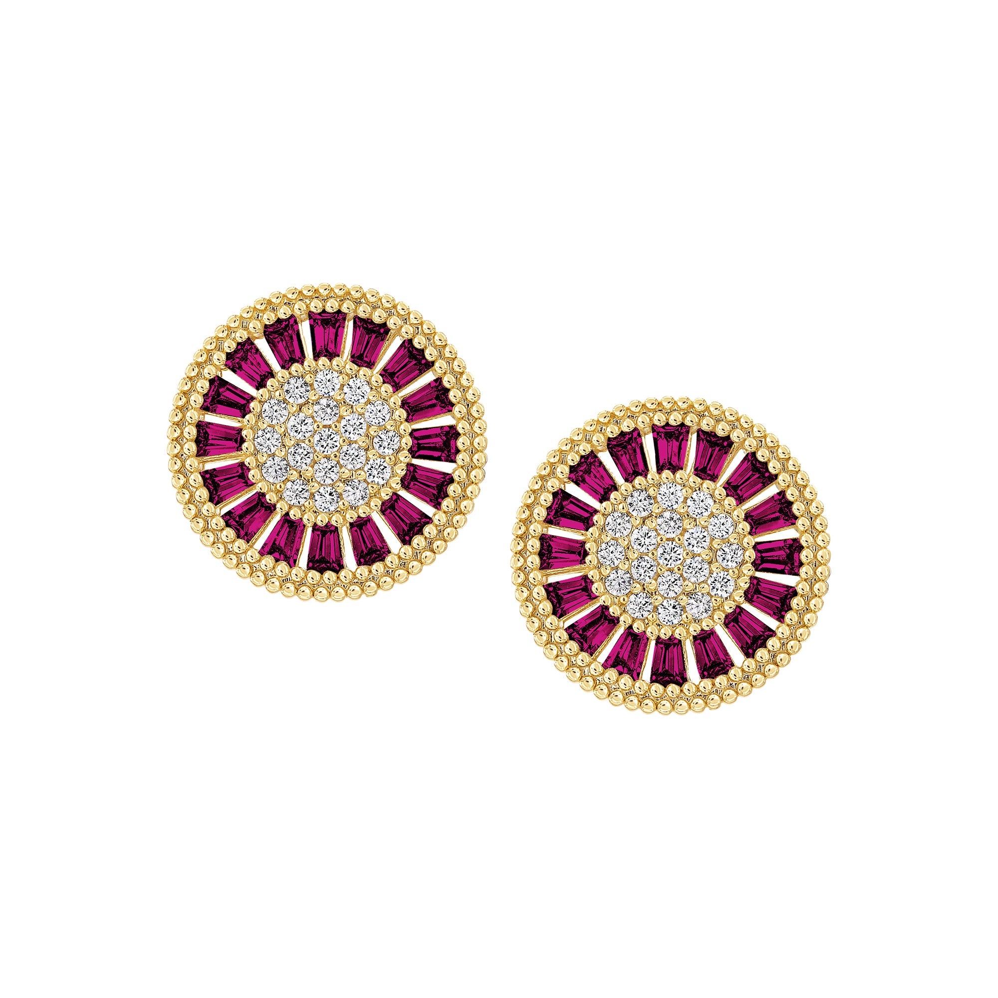 earring stud diverse shapes cluster