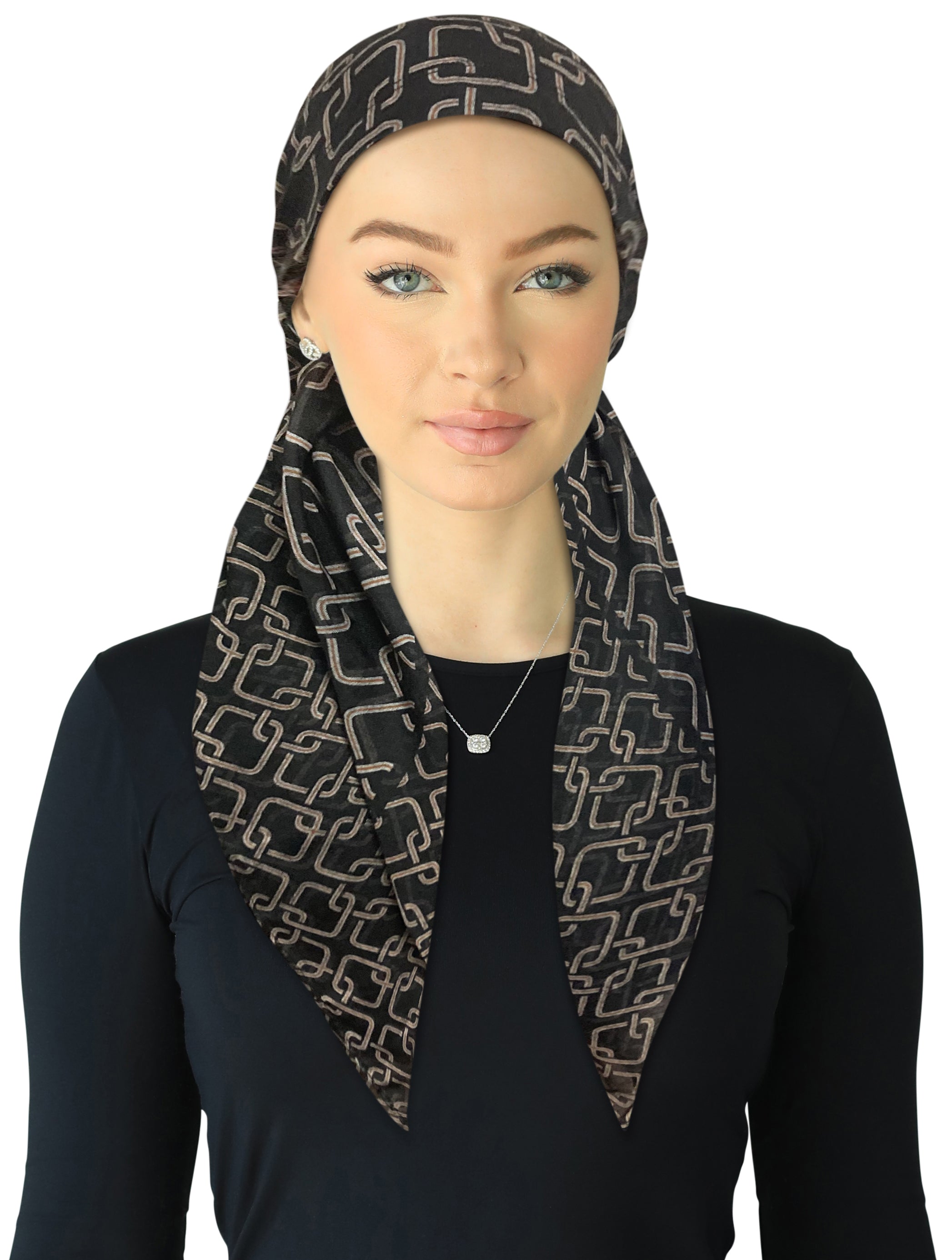 headscarf open square chained