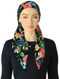 headscarf open bold flowers