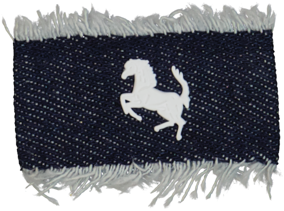 clip snap horse patch on denim