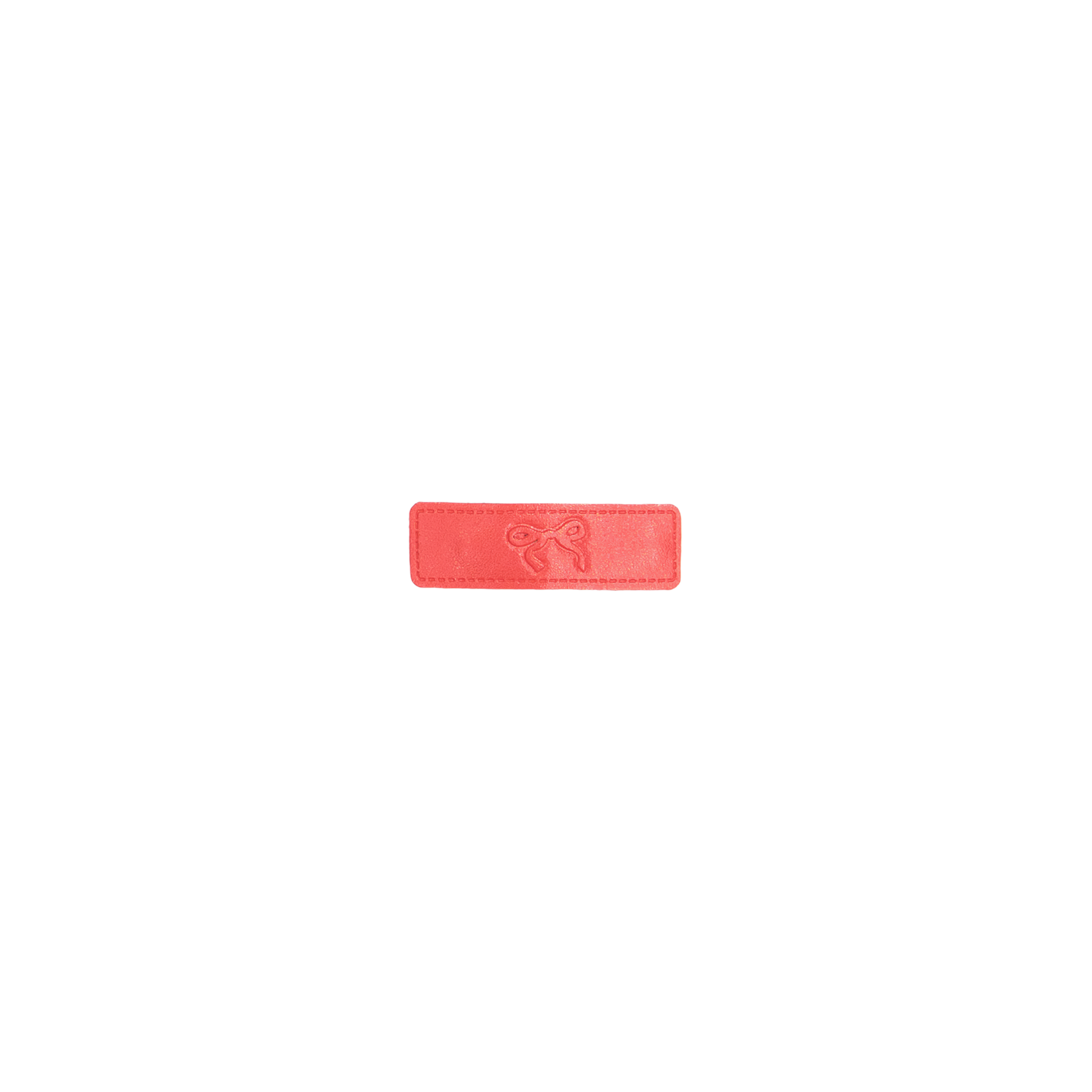 clip snap leather bow