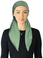 headscarf closed back pretied adjustable