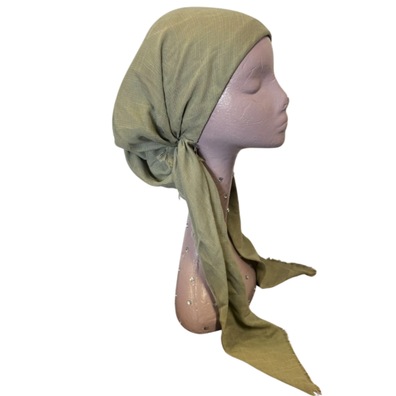 headscarf pretied tweed