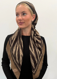 headscarf open mock leopard