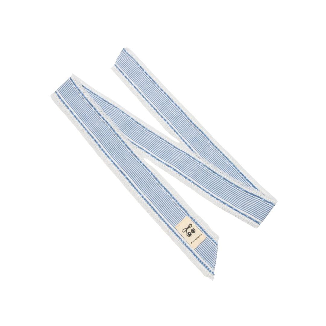 hair tie pin stripe and gingham with edge