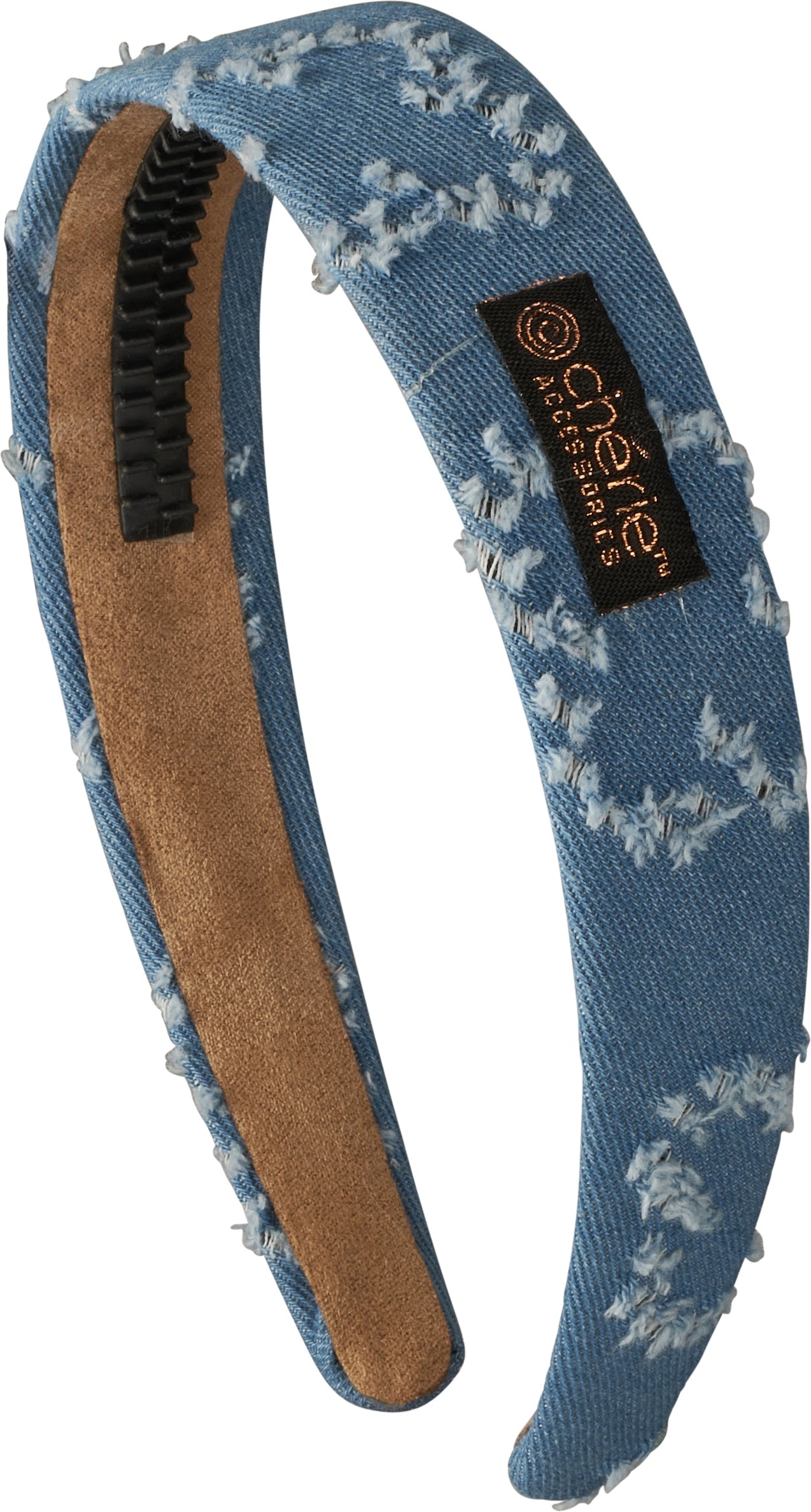 headband hard denim print