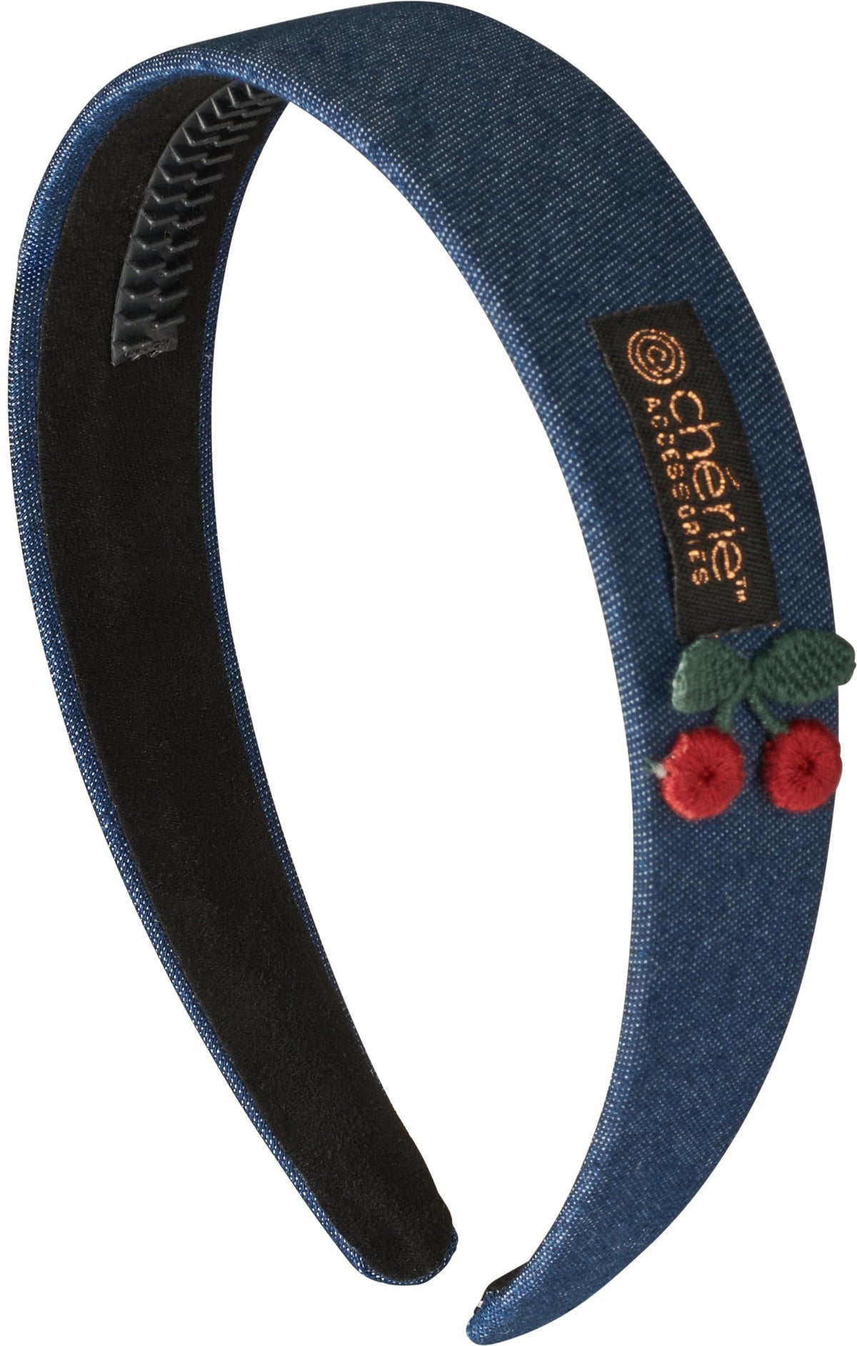 headband hard denim cherry