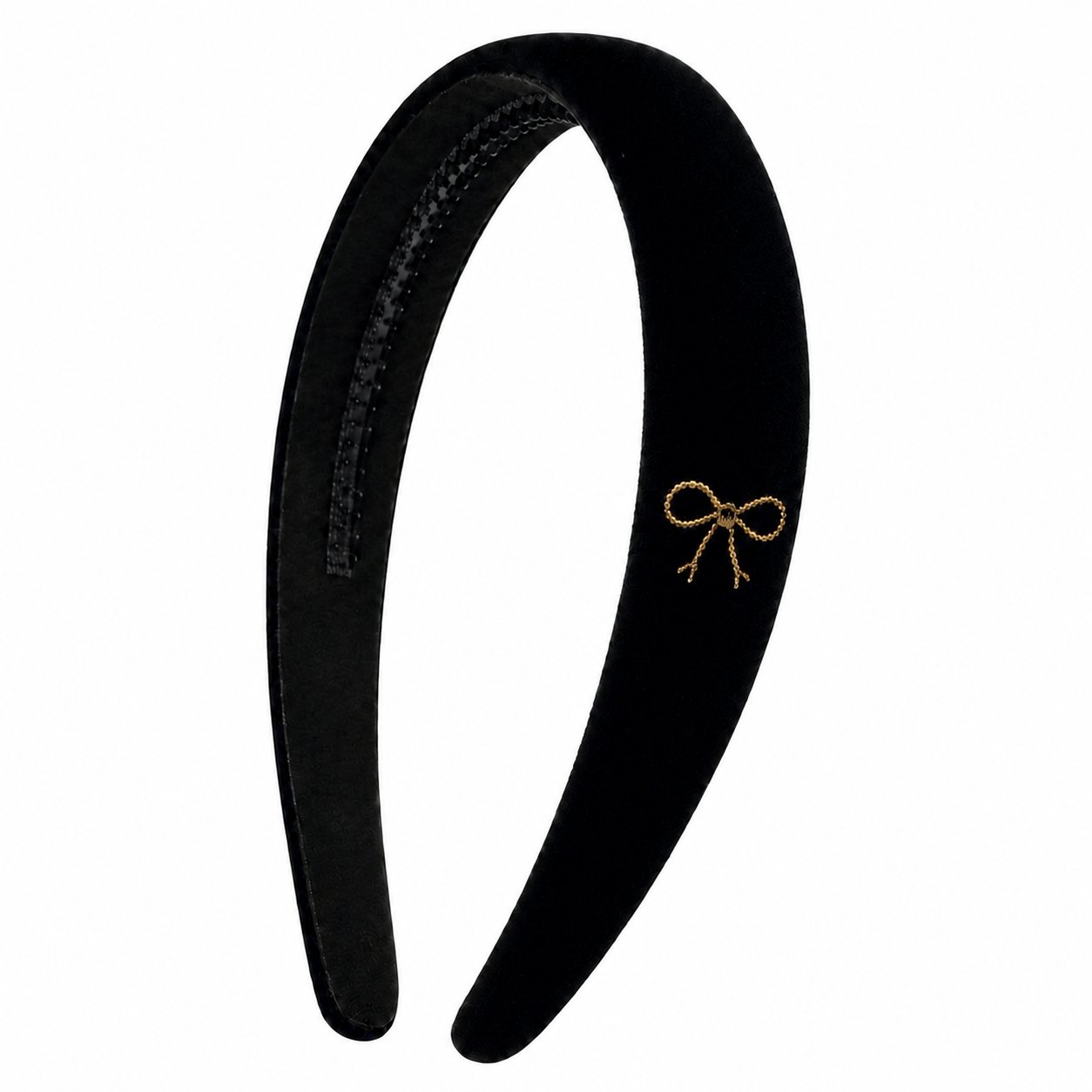 headband velvet gold embroidered