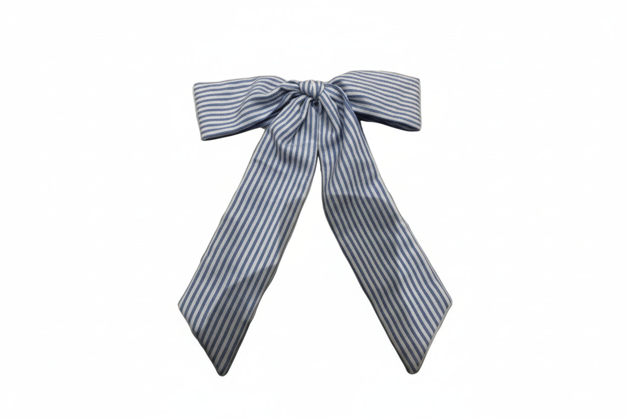 clip pin stripe long bow