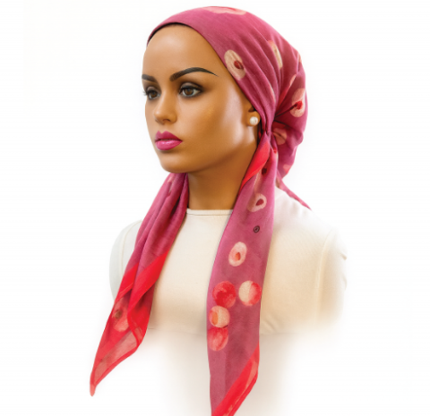 headscarf open blush bloom