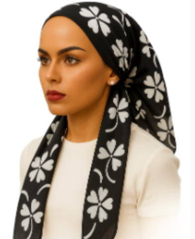 headscarf open rosette lune
