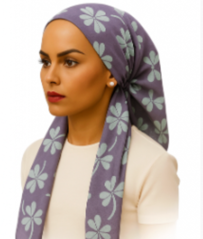 headscarf closed rosette lune