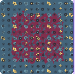 headscarf open petal grid