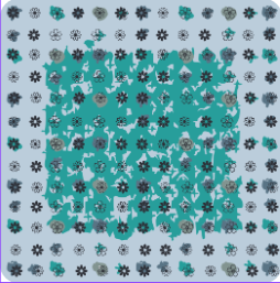 headscarf open petal grid