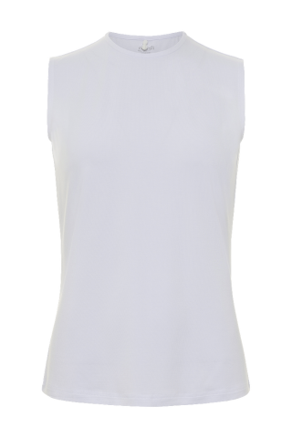 shell sleeveless viscose and spandex