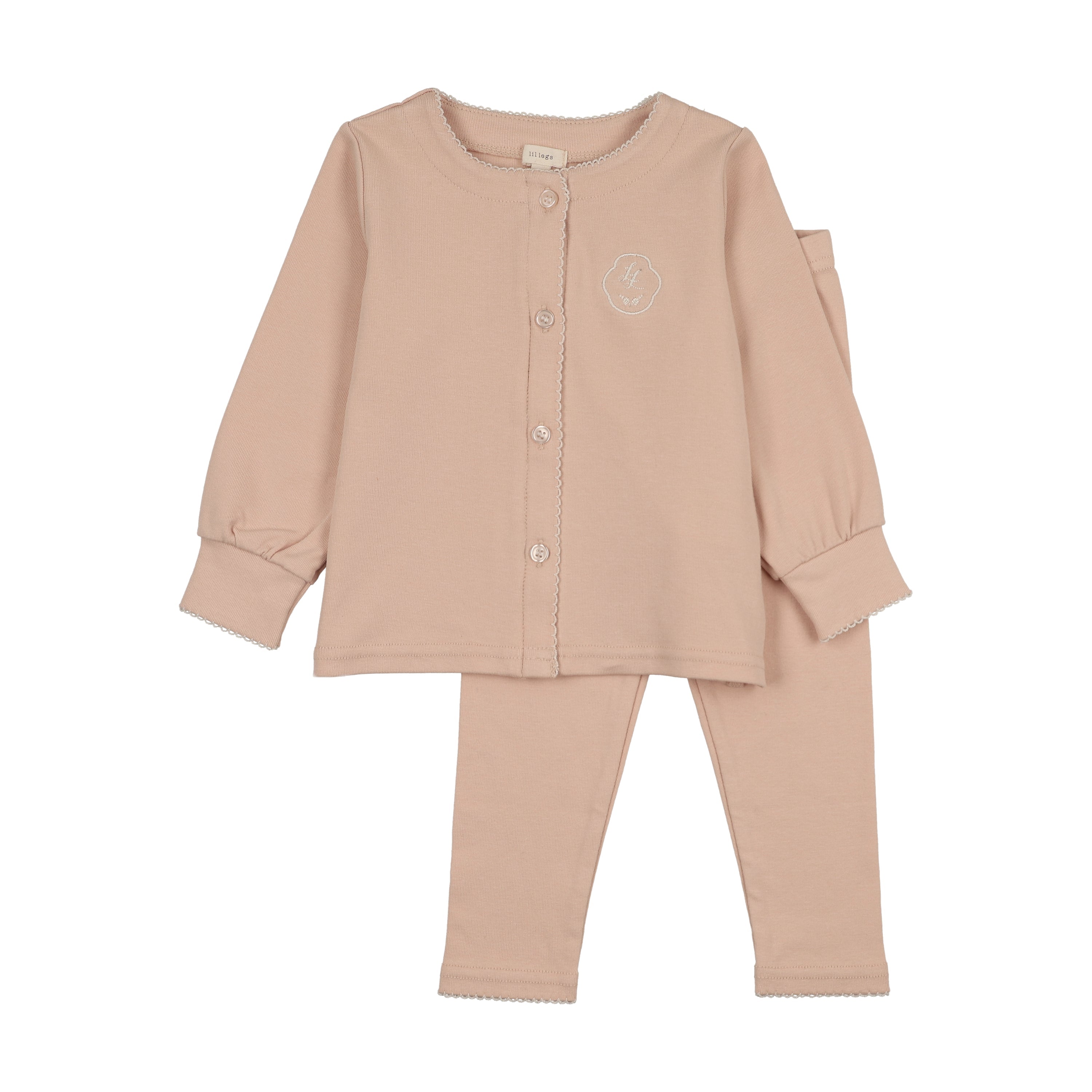 pajamas crest stitch cardigan and pants