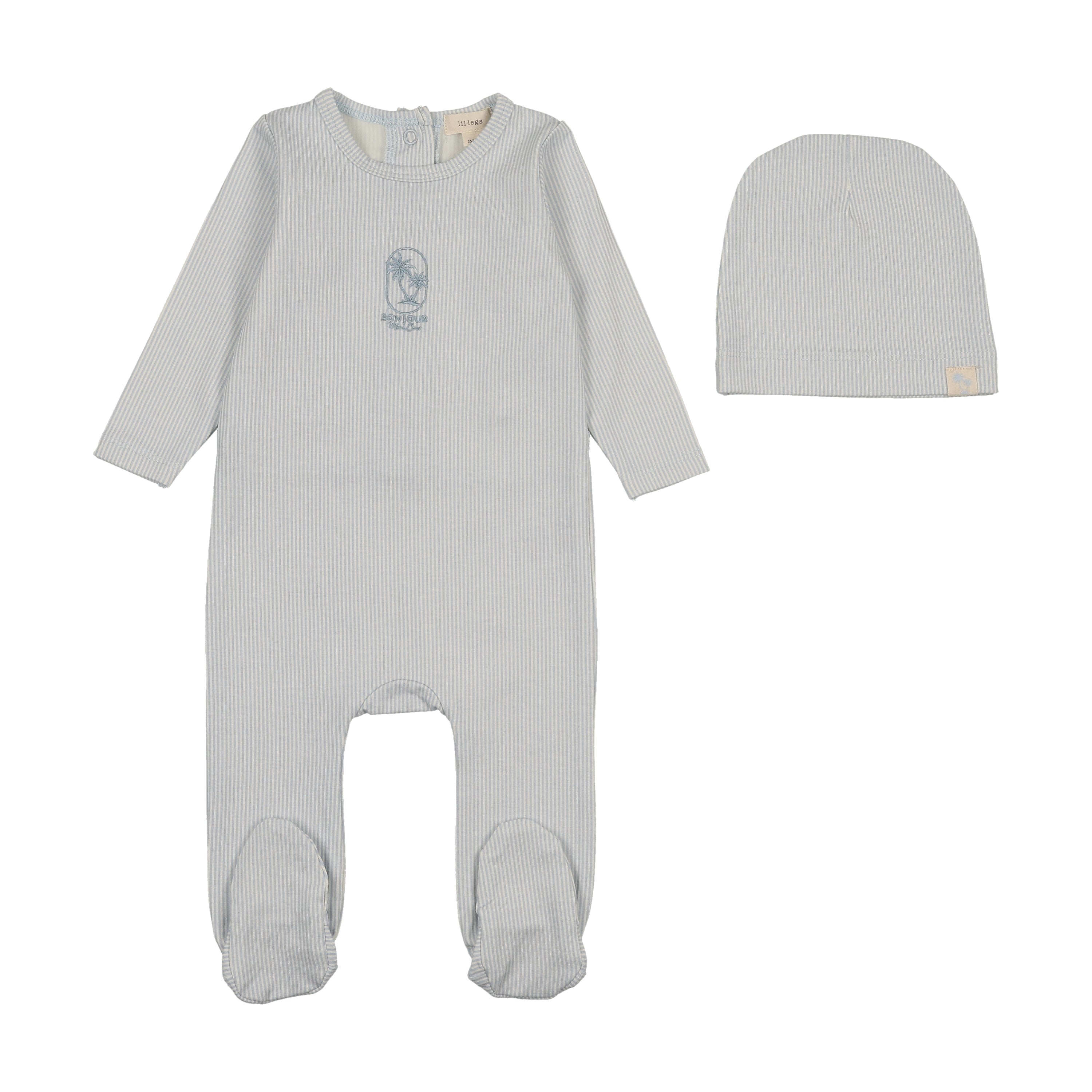 footie sailor stripe with hat