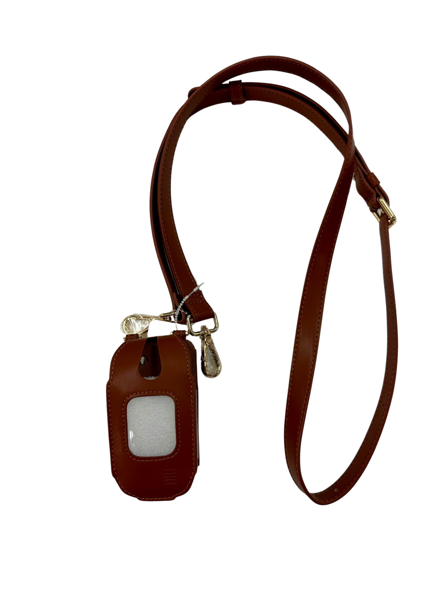 cell phone holder w strap plain leather
