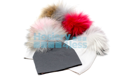 Picture of BABY HAT WITH FUR POM POM
