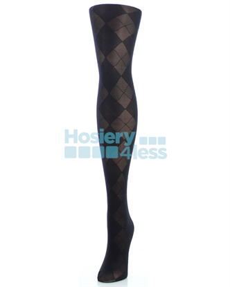 Picture of MEMOI SHEER ARGYLE TIGHTS