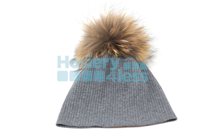 Picture of RIBBED POM POM HAT