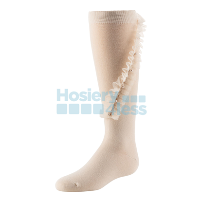 Picture of ZUBII PEARLED TULLE KNEE SOCK
