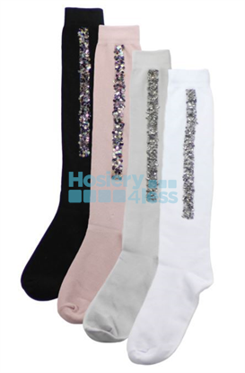 Picture of BLINQ SEQUINED STRIP KNEE SOCK