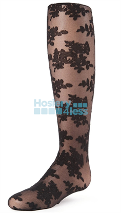 Picture of MEMOI FANCY FLORAL SHEER TIGHTS