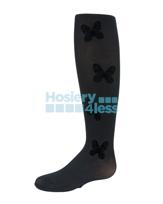 Picture of MEMOI FLOCKED BUTTERFLY TIGHTS