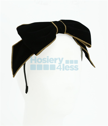 Picture of DACEE VELVET TOPSTITCHING BOW HEADBAND