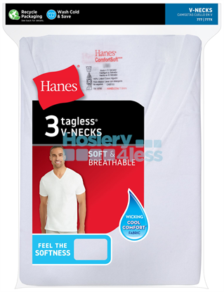 Picture of HANES MENS V-NECK UNDERSHIRT 3 PACK